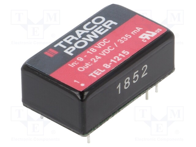 Converter: DC/DC; 8W; Uin: 9÷18V; Uout: 24VDC; Iout: 335mA; DIP16