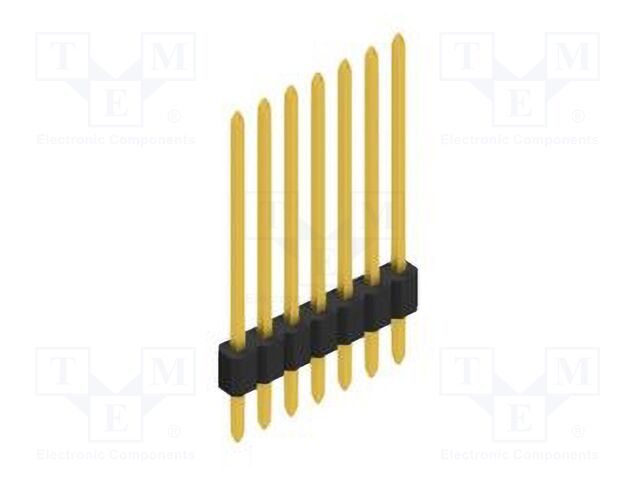 Connector: pin strips; pin header; male; PIN: 7; 1.27mm; THT; 1x7