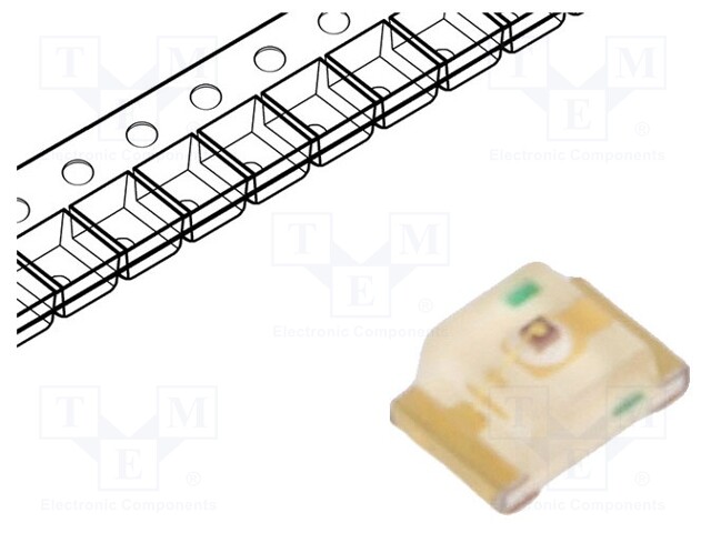 LED; SMD; 0805; red; 1.4÷4mcd; 2x1.25x0.8mm; 2÷2.8V; 20mA; λd: 650nm