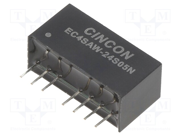 Converter: DC/DC; 5/6W; Uin: 9÷36V; 5VDC; Iout: 1200mA; SIP8; 4.8g