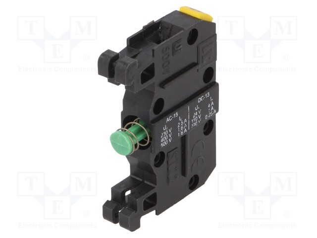 NO; 2.5A/230VAC; 4A/24VDC; 22mm; front fixing; Man.series: ST22