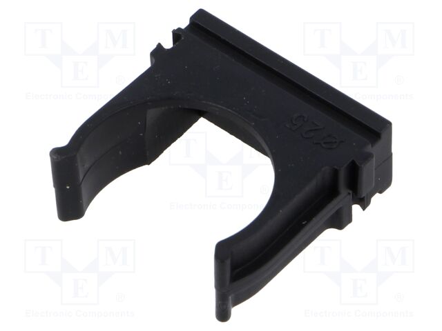 Bracket; polyetylene; -15÷80°C; black; Size: 25