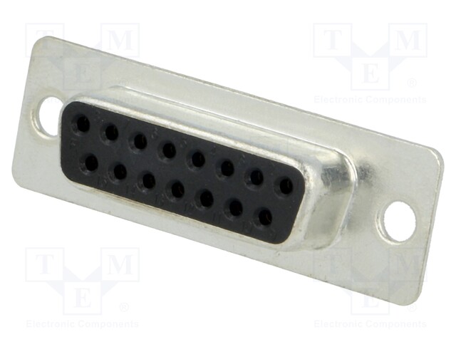 D-Sub; PIN: 15; socket; female; stamped and formed contacts; THT