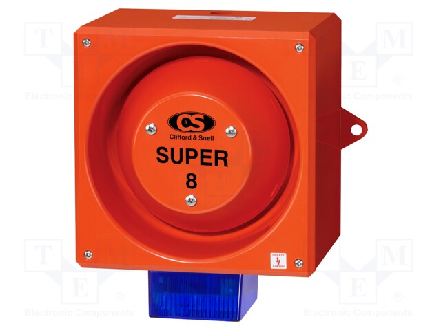 Signaller: lighting-sound; 24VDC; siren,flashing light; IP65