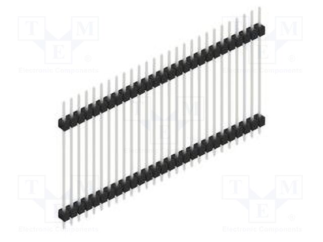 Connector: pin strips; pin header; male; PIN: 27; 2.54mm; THT; 1x27