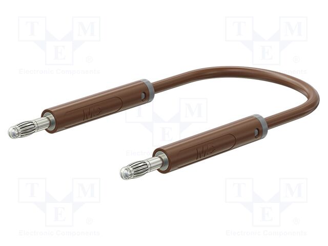 Test lead; 60VDC; 30VAC; 19A; banana plug 4mm,both sides; Len: 1m