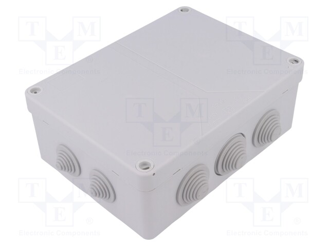 Enclosure: junction box; X: 149mm; Y: 199mm; Z: 77mm; wall mount