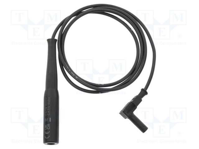 Test leads; 12A; Len: 1m; black; automotive