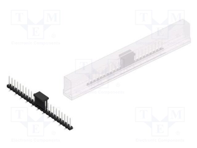 Connector: pin strips; pin header; male; PIN: 23; 2.54mm; SMT; 1x23