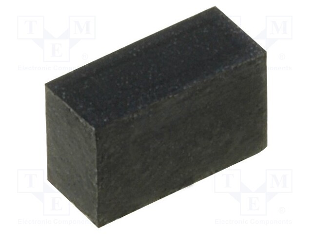 Self-adhesive foot; H: 4mm; black; rubber; W: 6.5mm; L: 2.8mm