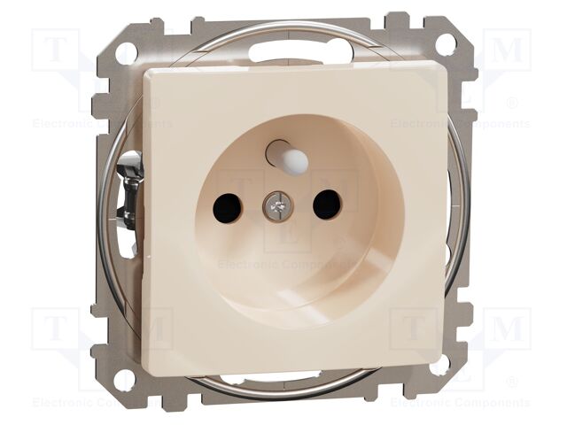 E-type socket; 250VAC; IP20; plaster embedded,in mounting box