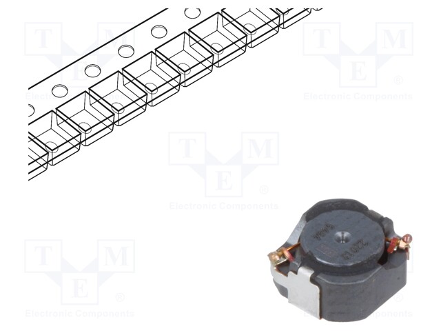 Inductor: wire; SMD; 22uH; 240mΩ; -40÷125°C; ±20%; 1.1A; 5.3x5x2.7mm