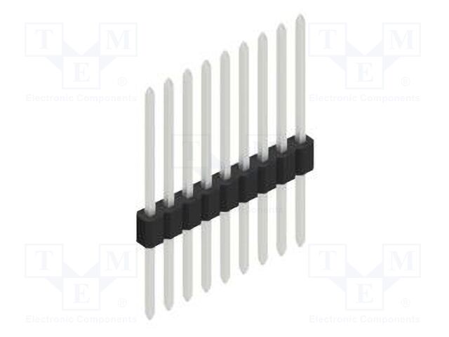 Connector: pin strips; pin header; male; PIN: 9; 1.27mm; THT; 1x9