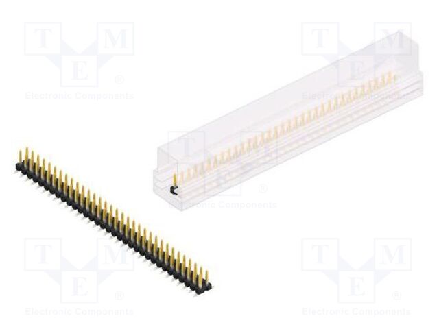 Connector: pin strips; pin header; male; PIN: 66; 2.54mm; SMT; 2x33