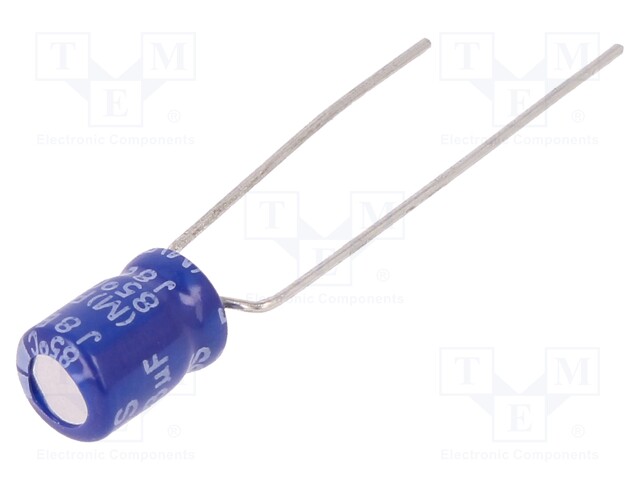 Capacitor: electrolytic; THT; 33uF; 25VDC; Ø5x7mm; Pitch: 5mm; ±20%