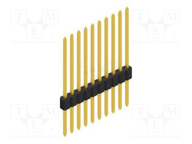 Connector: pin strips; pin header; male; PIN: 10; 1.27mm; THT; 1x10