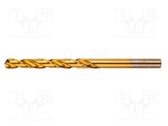 Drill bit; for metal; Ø: 6mm; Plating: titanium nitride