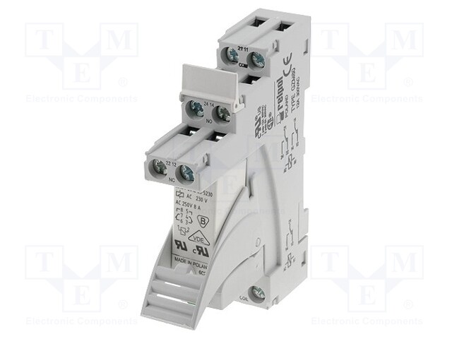 Relay: interface; DPDT; Ucoil: 230VAC; 8A; 8A/230VAC; 8A/24VDC; 2kVA