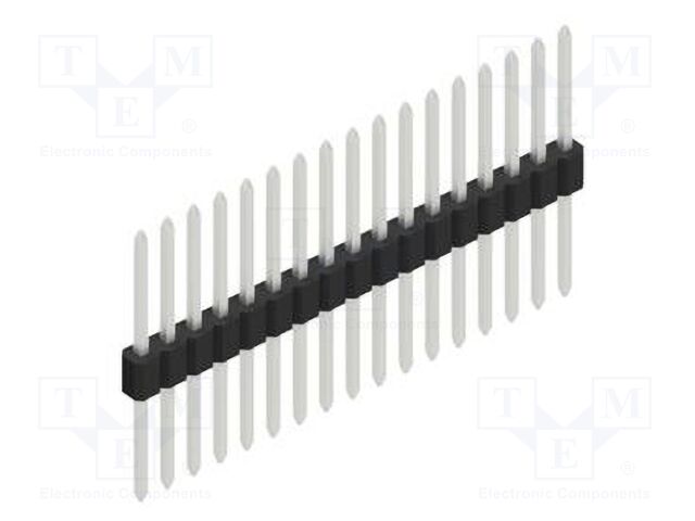 Connector: pin strips; pin header; male; PIN: 17; 1.27mm; THT; 1x17