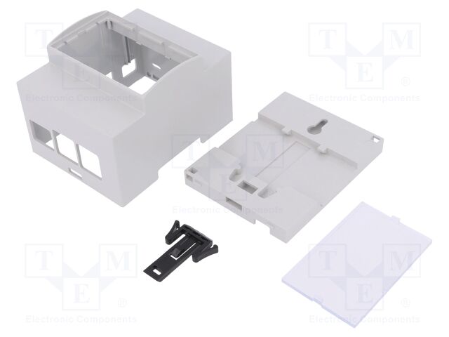 Enclosure: for computer; Raspberry Pi 3 B; ABS; grey; X: 71.3mm