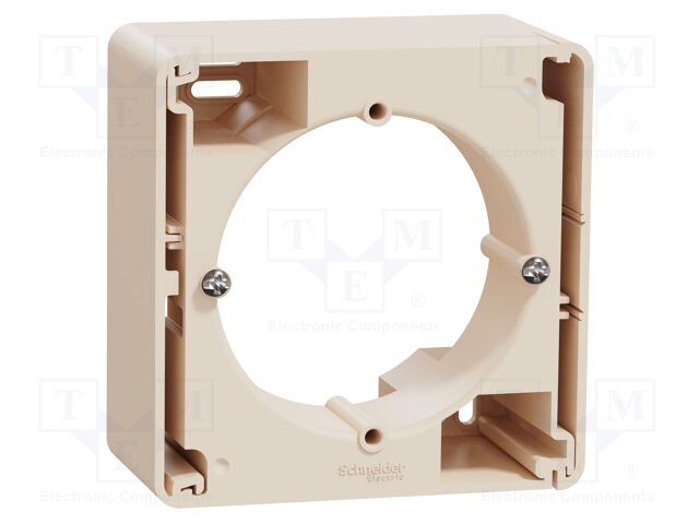 Surface box; IP20; for wall mounting; beige; Illumin: none