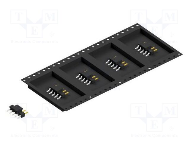 Connector: pin strips; pin header; male; PIN: 5; 2.54mm; SMT; 1x5