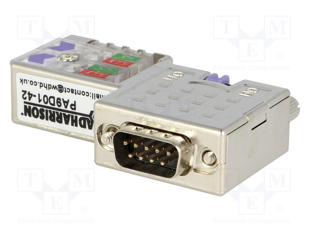 D-Sub; solid wire; with LED,Profibus,with interface PG; IDC