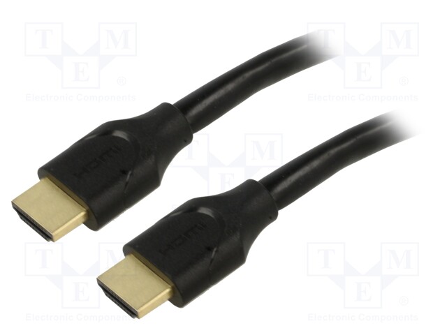 Cable; HDCP 2.2,HDMI 2.1; HDMI plug,both sides; PVC; 5m; black
