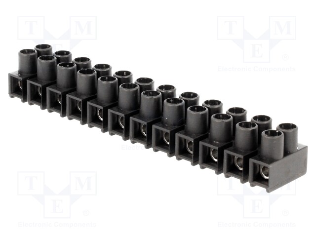 Terminal block; screw terminal; ways: 12; 2.5mm2; terminals: 24