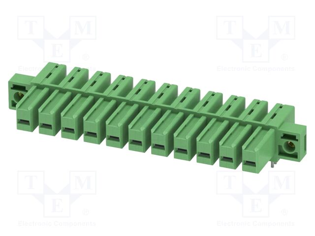 PCB headers, nominal cross section: 6 mm?, color: green, nom