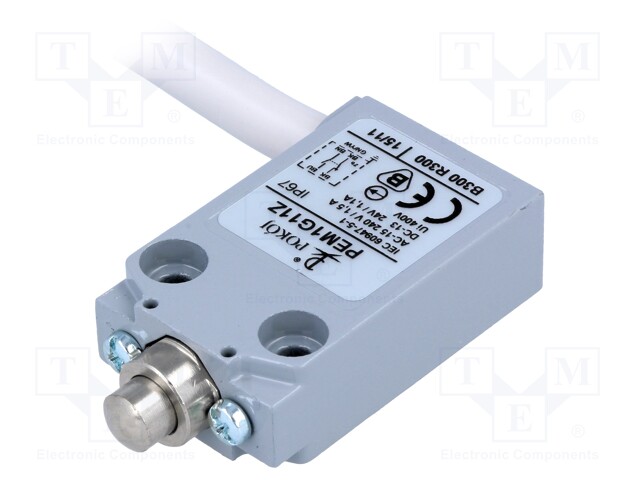 Limit switch; pin plunger Ø8mm; NO + NC; 5A; max.240VAC; lead 1m