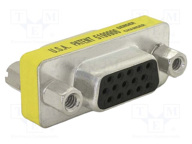Adapter; D-Sub 15pin socket,both sides