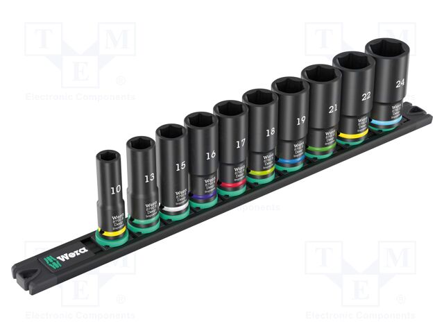 Kit: socket bits; 6-angles,socket spanner; impact wrench; L: 63mm