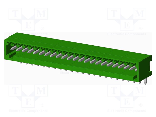 Connector: pluggable terminal block; socket; male; angled; THT