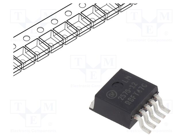 Buck (Step Down) Switching Regulator, Fixed, 7 V to 40 V in, 12 V/3 A out, 52 kHz, TO-263-5