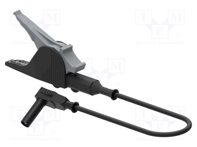 Test lead; 36A; angular banana plug 4mm,aligator clip; Len: 1.5m