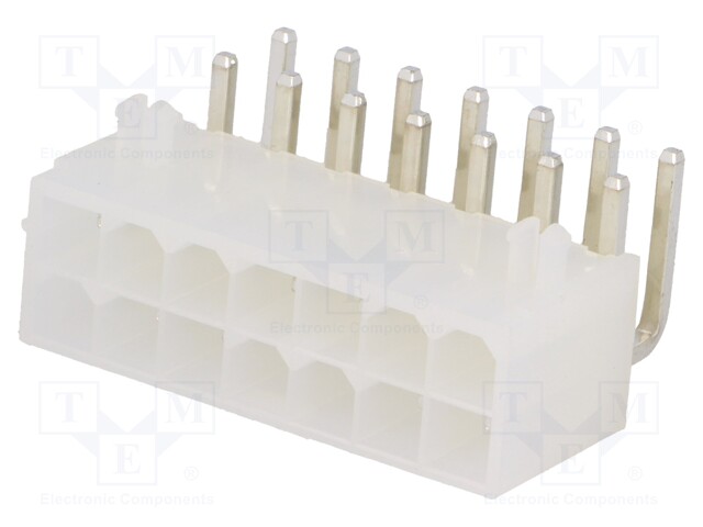 Socket; wire-board; male; MF42; 4.2mm; PIN: 14; THT; PCB snap; 7A