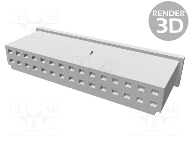Plug; wire-board; female; AMPMODU MOD II; 2.54mm; PIN: 30