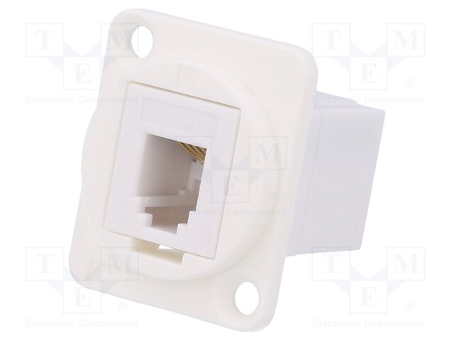 Coupler; FT; Layout: 4p4c; RJ9 socket,both sides; 19x24mm