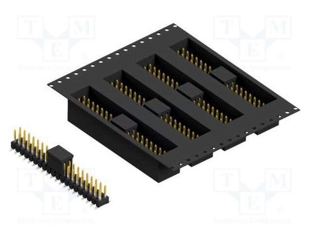 Connector: pin strips; pin header; male; PIN: 40; 2.54mm; SMT; 2x20