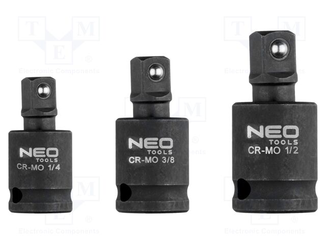 Universal joint; 1/2",1/4",3/8"; 3pcs.