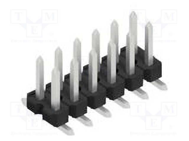 Connector: pin strips; pin header; male; PIN: 12; 2.54mm; SMT; 2x6