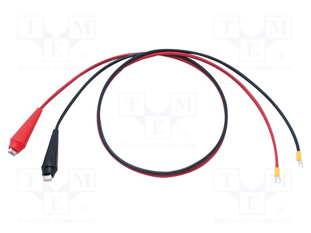 Test lead; 40A; aligator clip x2,spade lug x2; 1.2m