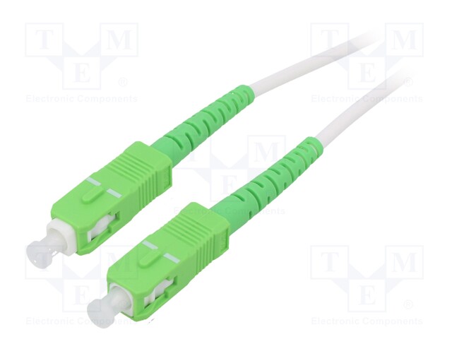 Fiber patch cord; OS2; SC/APC,both sides; 30m; LSZH; white