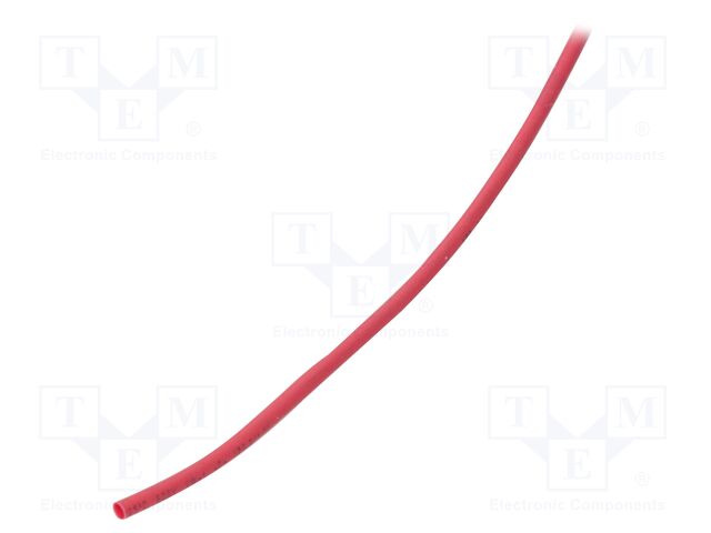 Heat shrink sleeve; glueless; 2: 1; 2.5mm; red; polyolefine; reel
