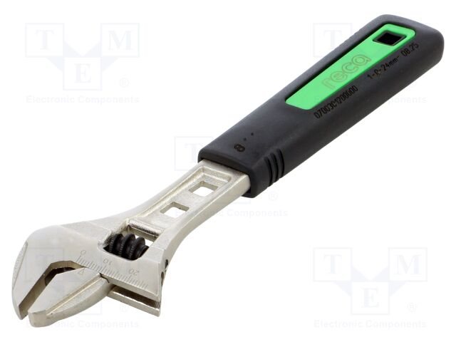 Wrench: adjustable; Overall len: 200mm; anti-slip grip