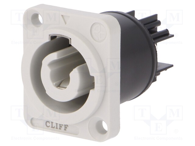Connector: circular; female; CLIFFCON-P; 20A; 250VAC; Colour: grey