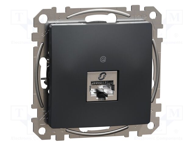 Data socket; IP20; plaster embedded,in mounting box; anthracite