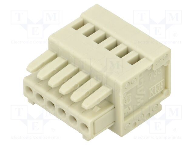 Pluggable terminal block; 2.5mm; ways: 3; plug; female; for cable