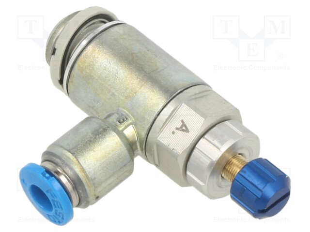 Throttle-check valve; Pressure: 0.2÷10bar; Temp: -10÷60°C; 4mm